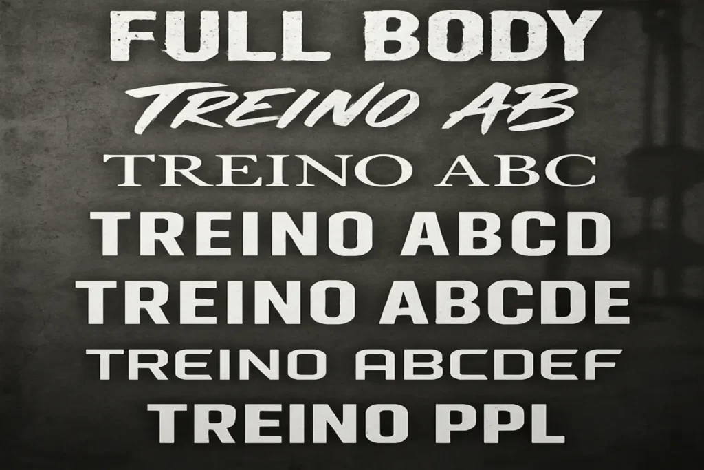 POSTER DE DIVISÃO DE TREINO