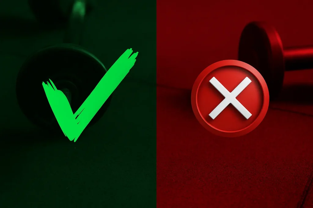 Imagem que indica um lado positivo e outro negativo