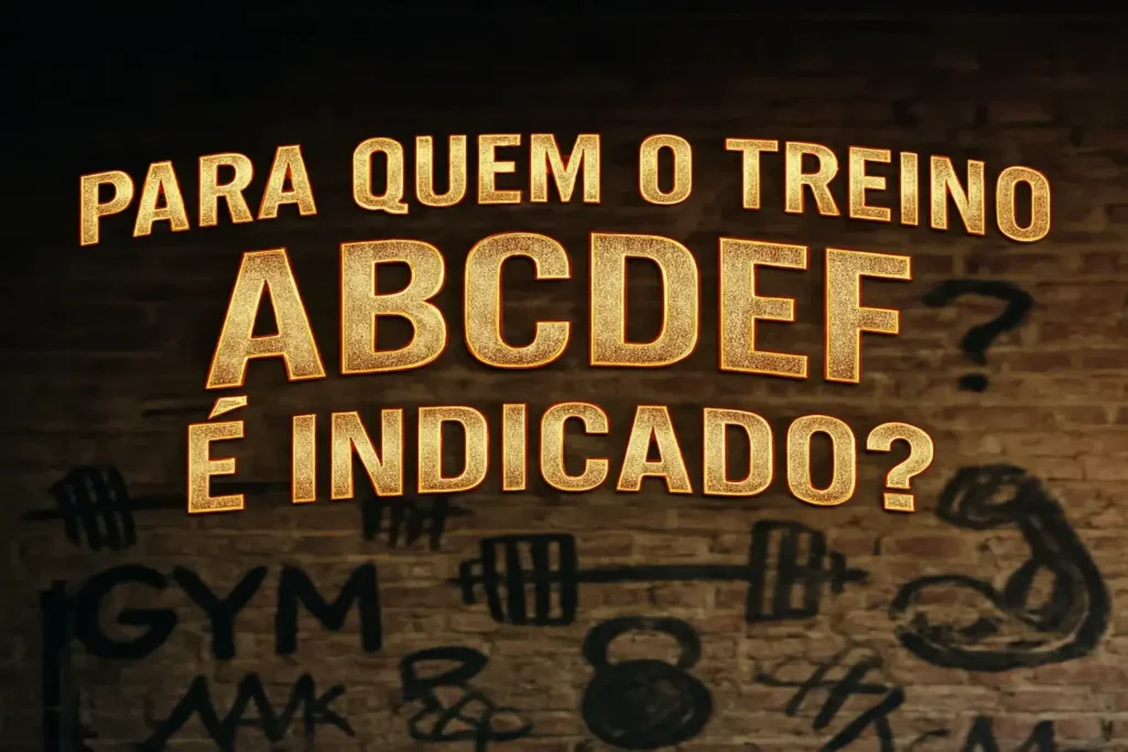 Muro pixado escrito para quem o Treino ABCDEF e indicado
