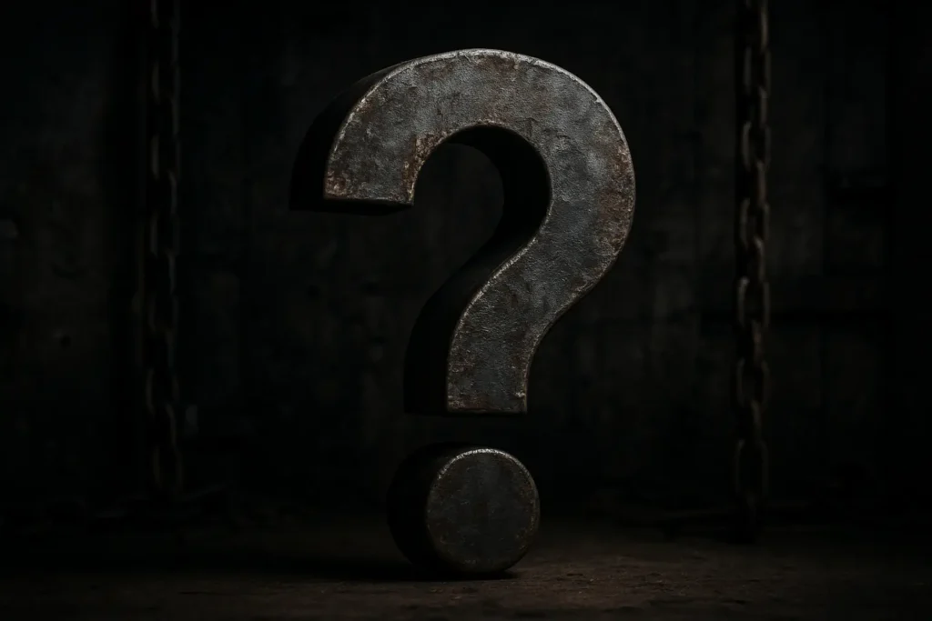 ponto de interrogação em um fundo preto